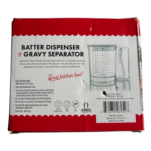 Clear Batter Dispenser & Gravy Separator - Picture 3 of 6